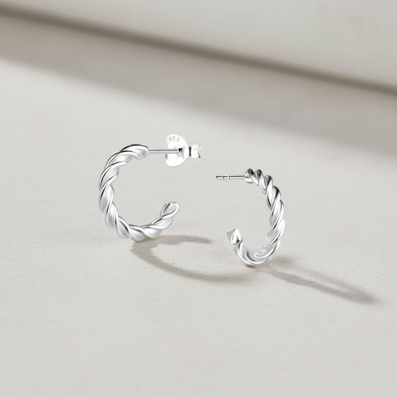 Everyday -  Half Hoop Stud Earrings